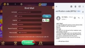 Teen Patti Gold signup screen showing email entry, captcha code, and password creation fields