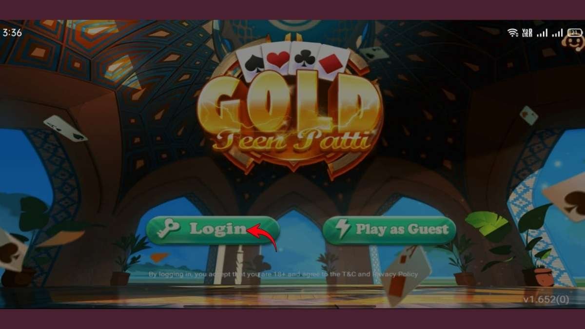 Teen Patti Gold Login – Home Screen Access